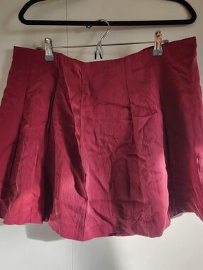 A New Day Women's High-Rise Pleated Skort Burgundy NWT Size 17 High Rise Casual
